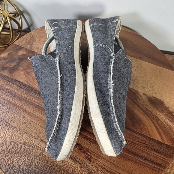 Sanuk Men’s Rounder Hobo Slip-On Loafers in Charcoal Gray Canvas Size 13 main image 4